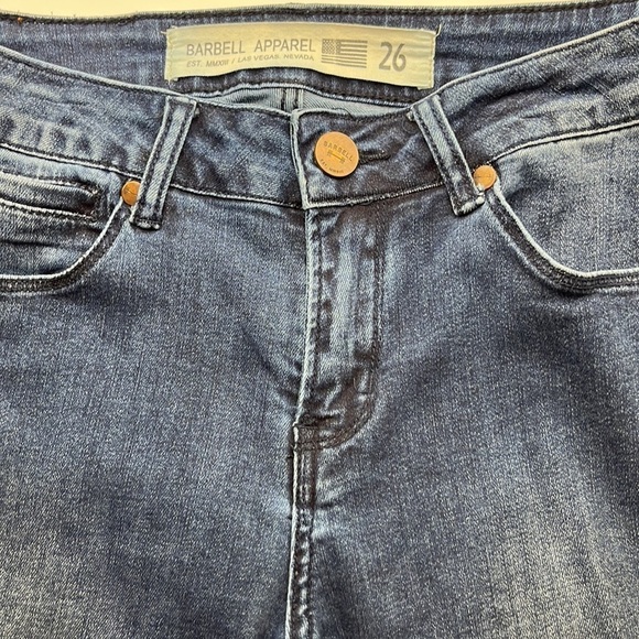 Barbell Apparel Athletic Fit Mid Rise Skinny Size 26 - Picture 15 of 16